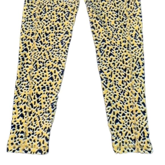 BCBGeneration Leggings High Waist Pants Leopard Print Yellow Women's Medium $68 - Picture 7 of 10